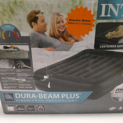 Intex Pillow Rest Raised Air Bed - 152 x 203 x 42 cm with - Built-in Electric Pu