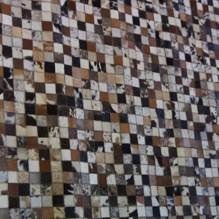 Studio Collection Hand Made / Hairon Leather Patch Rug 225cm x 155cm