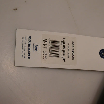 Riders by Lee Women's Hi Mom High Rise Jean, Sun Fade Destroy, 12