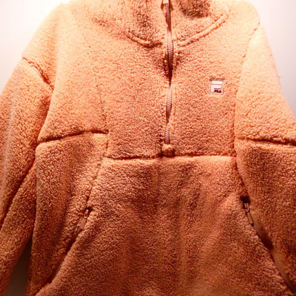 FILA Women's Monika Quarter Zip, Mahogany Rose, Medium