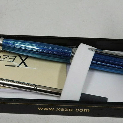 Xezo Freelancer Weighty Brass Rollerball Pen, Venetian Blue Color (Freelancer Ve