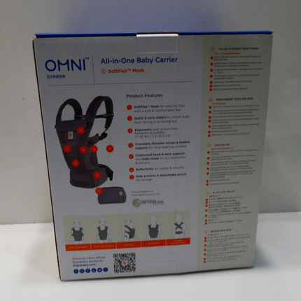 Ergobaby Omni Breeze Newborn To Toddler Carrier With 4 Carry Positions, Soft Bre