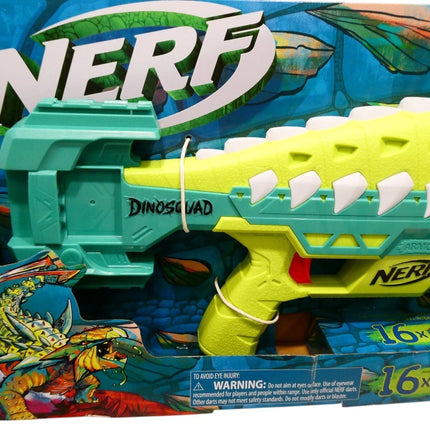 Nerf Dinosquad Armorstrike Dart Blaster, 8-Dart Rotating Drum, Drop Grip