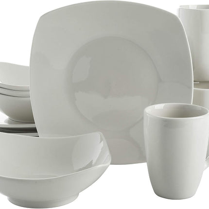 Gibson Home Amelia Court Porcelain Chip and Scratch Resistant Dinnerware set, Se