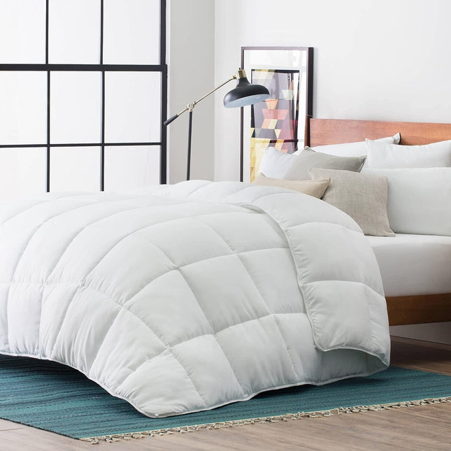 LUCID Down Alternative Comforter - Hypoallergenic - All Season - 400 GSM - King,