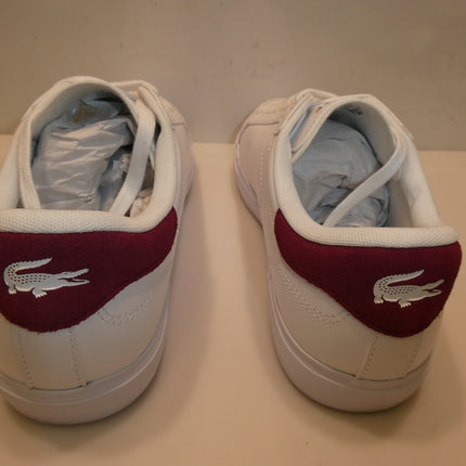 Lacoste Men's Powercourt 223 1 AU SMA Sneaker, White/Burgundy, 10 US