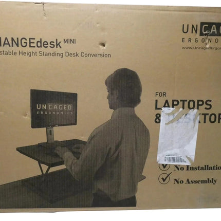 Uncaged Ergonomics CHANGEdesk Mini Small Standing Desk Converter Simple Affordab