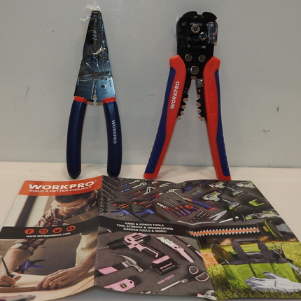 WORKPRO Wire Stripper Set, 8-Inch Multi-Tool Stripper and 8-Inch Self-Adjusting