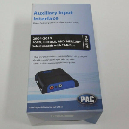 PAC AAI-FD4 Auxiliary Input Adapter for Select Ford/Lincoln/Mercury CAN-BUS Fact