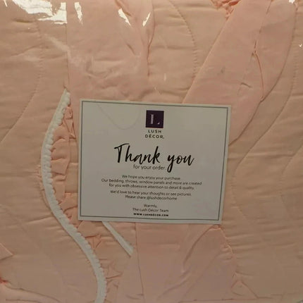 Lush Decor Kemmy Quilt - Ruffled Textured 3 Piece Full Queen Size Bedding Set, P