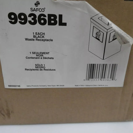 Safco Products 9936BL KD Trash Can - Black