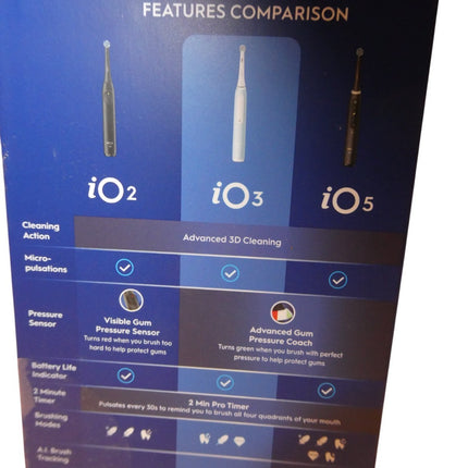 Oral-B iO Series 3 Electric Toothbrush with 1 Brush Head, Rechargeable, Ice Blue