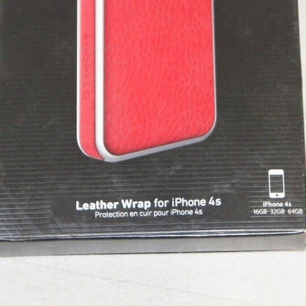 Adopted Leather Wrap Case for iPhone 4 - Scarlet/Silver
