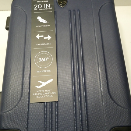 Travelers Club 3-Piece ABS Spinner Expandable Luggage Set - Navy Blue