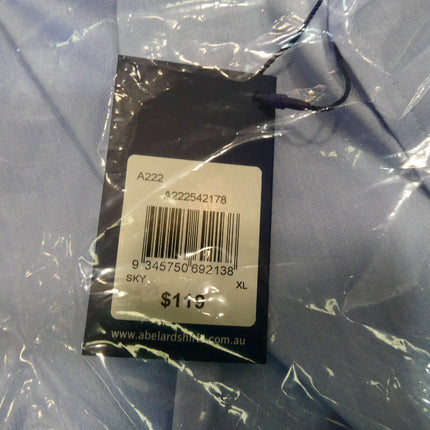 Abelard Men's 4 Way Stretch Poplin Slim Fit Dress Shirt, Sky, XL