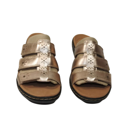 Clarks Women's Leisa Spring Fashion Sandal, Rose Gold Leather, US 6