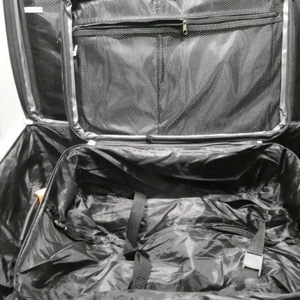 Rockland Vara Softside 3-Piece Upright Luggage Set, Black dot, 3-Piece Set