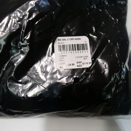 Champion Women's Reverse Weave Cropped Cut-Off Hoodie, Black, X-Large