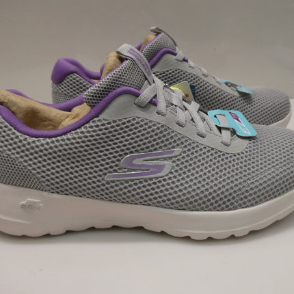 Skechers Women's Go Walk Joy Bungee with Color Pop Sneaker, Gray/Lavender, 5 US