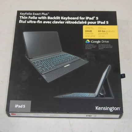Kensington Keyfolio Exact Thin Folio with Keyboard for iPad 5