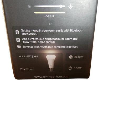 Philips Hue White A67 High Brightness 100W 1600 Lumens Smart Bulb with E27 Fitti