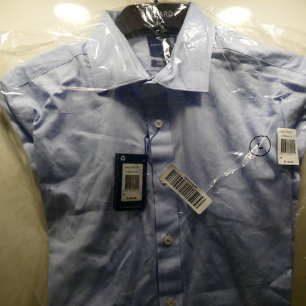 Abelard Men's 4 Way Stretch Poplin Slim Fit Dress Shirt, Sky, L