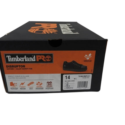 Timberland PRO Men's Disruptor Oxford Alloy Safety Toe Black/Black - 14 W US