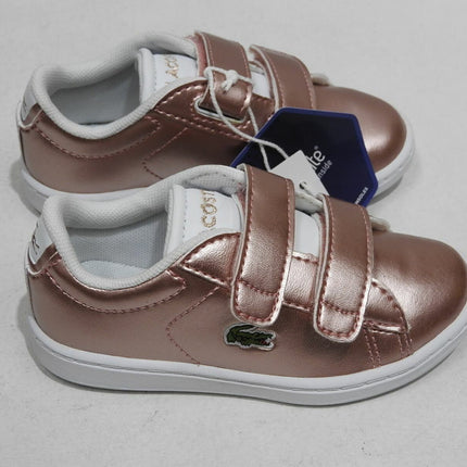 Lacoste Carnaby EVO 318 2 Baby Fashion Shoes, Pink/White - 7 US