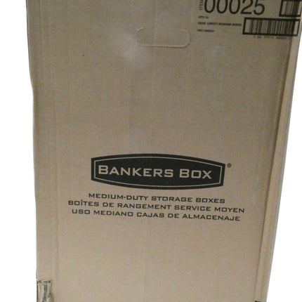 Bankers Box LIBERTY Medium-Duty Storage Boxes, Letter/Legal, Case of 12 (00025)