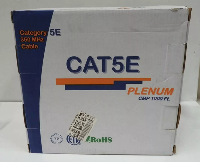 Monoprice 1000FT 24AWG Cat5e 350MHz UTP Solid_ Plenum (CMP)_ Bulk Ethernet Bare