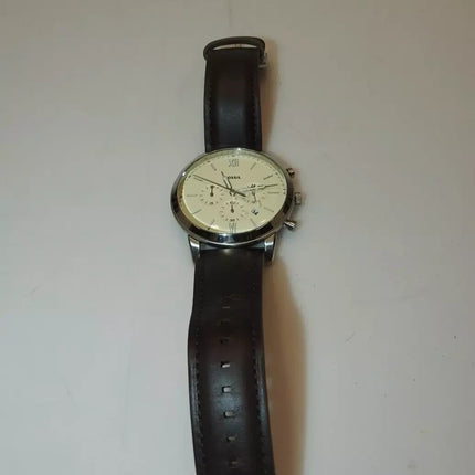 Fossil Analog Off-White Dial Men's Watch - FS5380