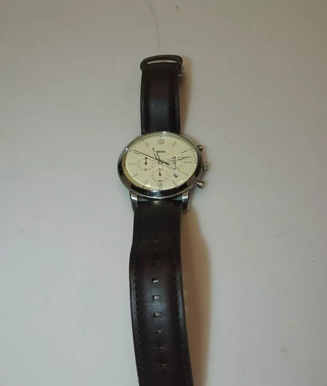 Fossil Analog Off-White Dial Men's Watch - FS5380