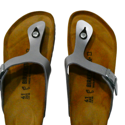 Birkenstock Women's GIzeh Thong Sandal, Silver EU43, UK7.5, US M 8, US L 10