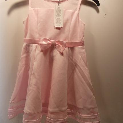 Calvin Klein Girls' Sleeveless Party Dress, Fit & Flare Silhouette, Sweet Pink,6