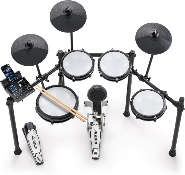 Alesis Nitro Max Kit Electric Drum Kit with Quiet Mesh Pads, 10" Dual Zone Snare