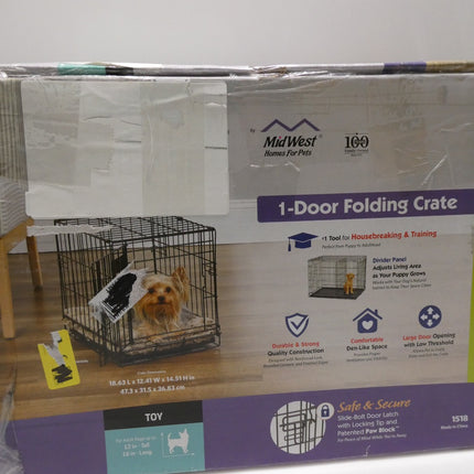 Midwest iCrate Single-Door Pet Crate 18 x 12 x 14 - inches