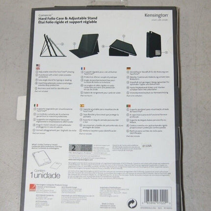 Kensington Comercio Hard Folio Case & Adjustable Stand for iPad Air - Denim Blue