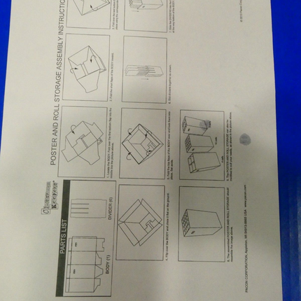 Classroom Keepers Poster & Roll Storage, Blue, 24"H x 12-1/4"W x 12-1/4"D