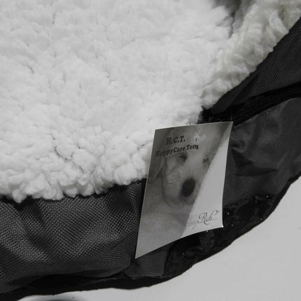 HappyCare Textiles Durable Oxford to Sherpa Pet Cave and Round Pet Bed, 25"