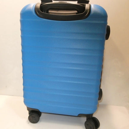 Amazon Basics Hardside Expandable Spinner Suitcase, Light Blue, 55cm Carry-On