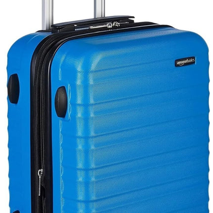 Amazon Basics Hardside Expandable Spinner Suitcase, Light Blue, 55cm Carry-On