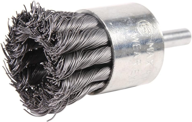 Mercer Industries 181031B Premium Knot End Brush, 1-1/8" x 1/4" Shank For Drills