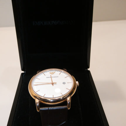 Emporio Armani Men's Three-Hand Leather Watch AR2502
