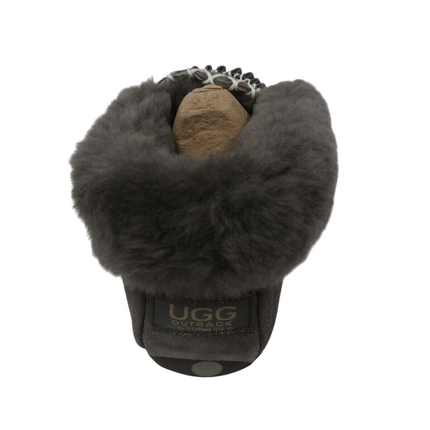 UGG Outback Slippers Moccasins Grey OBUGGMC 07-Gry, US 6M, 7W