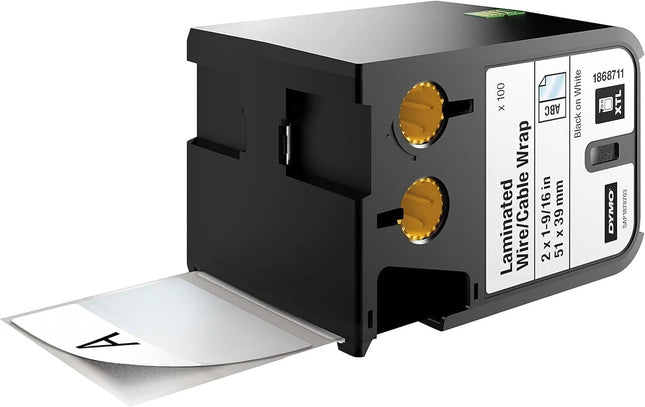 Dymo 1868711 DYMO XTL 2" x 1-9/16" (51 mm x 39 mm) Laminated Wire/Cable Wrap