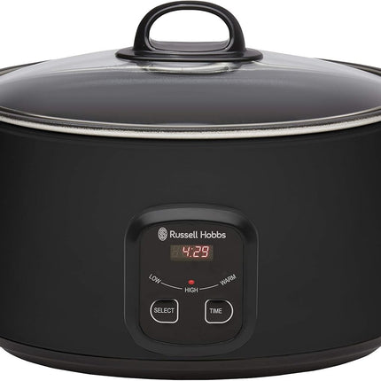 Russell Hobbs 6L Family Searing Slow Cooker 3 Heat Settings RHSC650BLK - Black