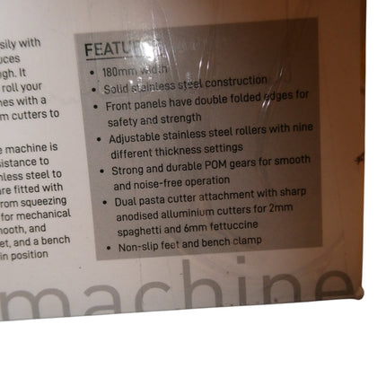 Avanti Stainless Steel 180 Mm Pasta Making Machine - Silver