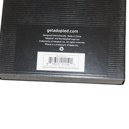 Adopted Leather Wrap Case for iPhone 4 - Hazel/Silver