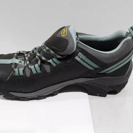 KEEN Men's Targhee II Mid Waterproof Hiking Boots, Black Olive Mineral Blue, 8US