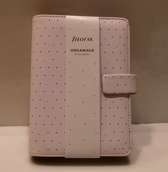 Filofax Moonlight Organizer, Personal Size, White